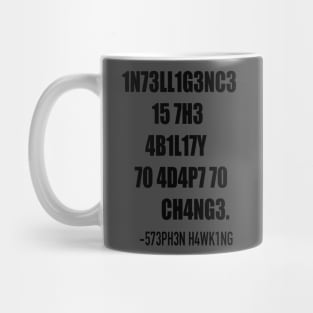 Intelligence (black lettering) Mug